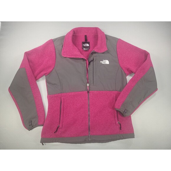 The North Face Jackets & Blazers - The North Face Womens Size M Denali Full Zip Fleece Jacket-Pink/Gray